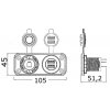 167 1 dvojita usb zasuvka a 12 v zasuvka na zabudovani