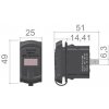 242 5 dualni usb zasuvka ve velikosti tlacitka s voltmetrem