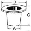 Plastová průchodka se závitem (rozměr A - 26, C - 80, D - 51, 3/4 ")
