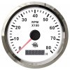 Otáčkoměr 0-4000 ot./min (Barva Bílý ciferník, stříbrný rámeček)