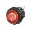 Kolébkový spínač 12/24V s těsněním IP65 a LED osvětlením - červený