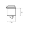 4422 2 kolebkovy spinac 12 24v s tesnenim ip65 a led osvetlenim zeleny