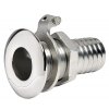 Nerezová průchodka skrz trup pro hadici (rozměr 1 "1/2 A - 44mm, B - 38mm, C - 80mm, D - 71mm, Ø - 38mm)