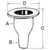 Plastová průchodka na hadici (rozměr 2" A - 56mm, B - 51mm, C - 116mm, D - 74mm)