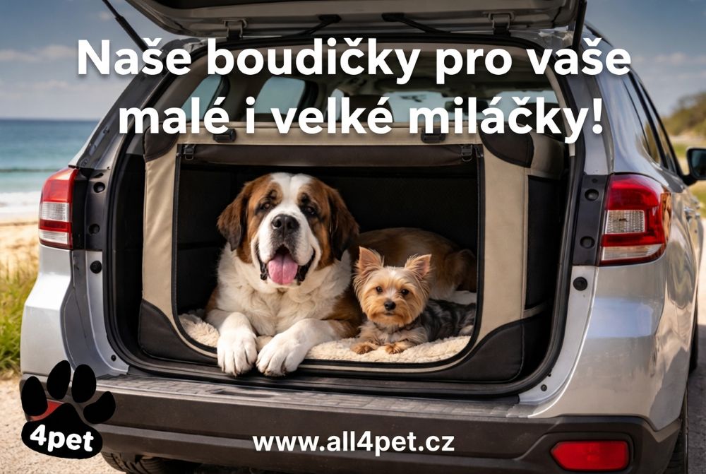 Sklládací boxy, přepravky, boudy pro psy