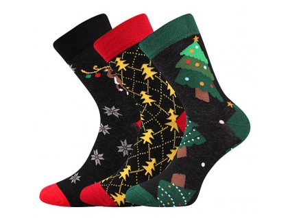 Designové vysoké ponožky VÁNOCE - česká výroba