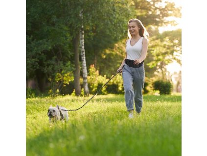 ger pm Jogginggurtel Laufgurtel fur Hundehalter mit Gurteltasche Hufttasche elastische Hundeleine 70 110 cm 11015 4