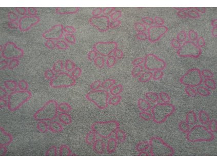 DRYBED Standard - sivý s ružovou labkou