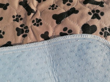 Textilná savá prateľná podložka vodotesná - VYLEPŠENÉ PREVEDENIE - pogumovaná, hnedá