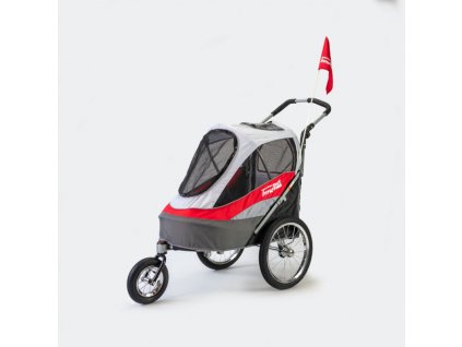 Innopet Sporty Dog - vozík za bicykel - Red/Grey