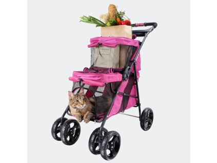 Kočárek pro dva pejsky - Double Decker Pet Bus