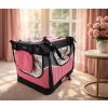 4pet Box Skládací bouda - Přepravka PINK - PROFI OUTDOOR - UV ochrana, zesílené dno