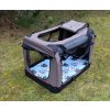 Skladací prepravka - búda pre psa - PRACTIK Plus s cestovnou miskou