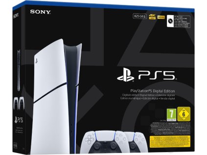 sony playstation 5 slim digital 2x dualsense controller white 310595 20