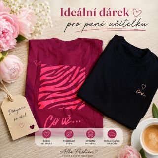 🌸 Ideální dárek pro paní učitelku 🌸 Poděkujte originálně za její trpělivost, péči a každodenní úsměv. ❤️ Stylové tričko s...
