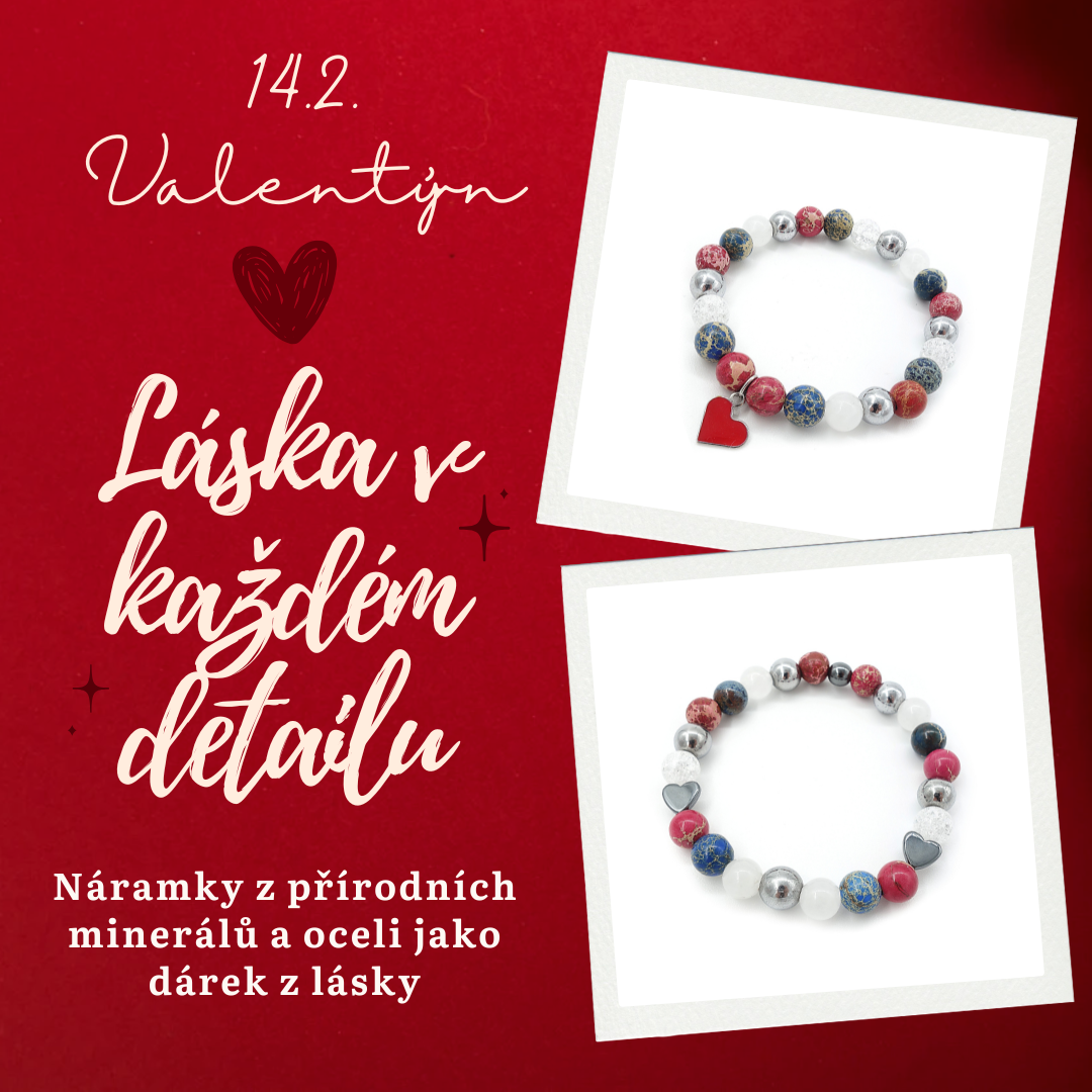 Láska v každém detailu: Náramky z přírodních minerálů a oceli jako dárek z lásky