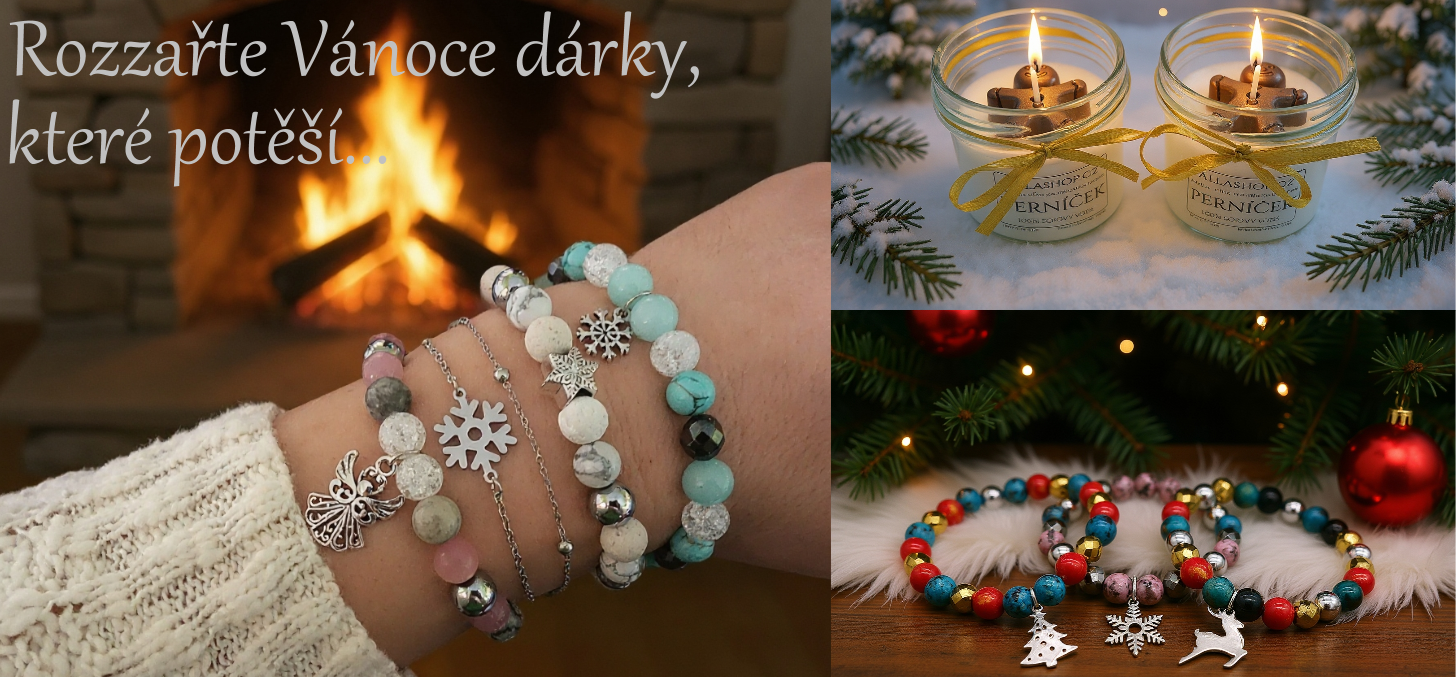 Zimní náramky z minerálů