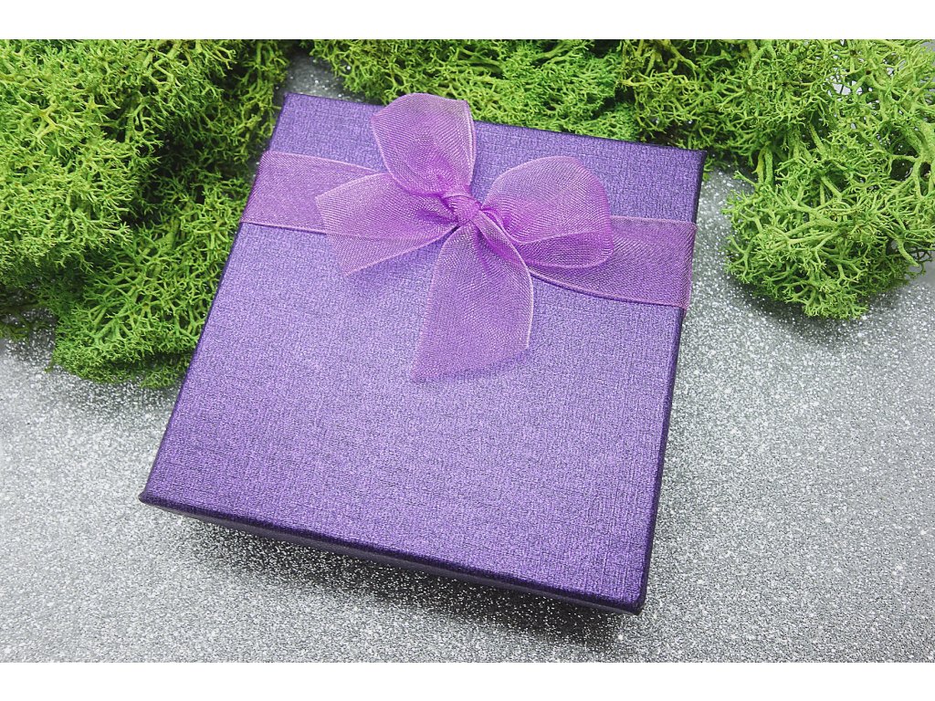 Dárkové krabičky - čtvercové Barva: fialová