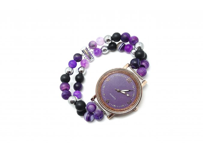 Violet hodinky z přírodních minerálů