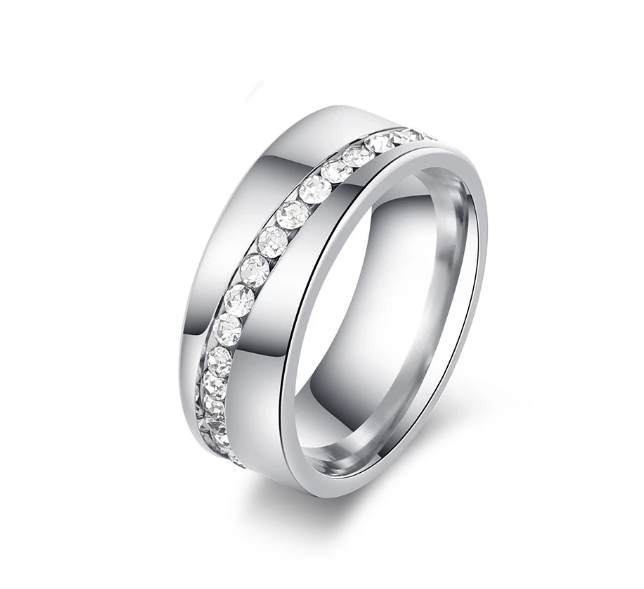 Prsten z oceli Velikost: 9 (obvod 59,7 mm)