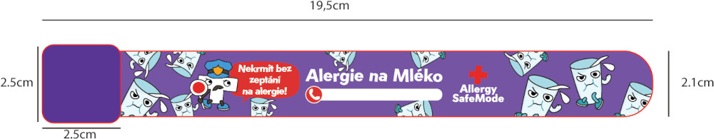 Náramek Alergie na mléko