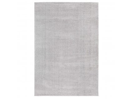 HOMCOM, koberec s vysokým vlasem, koberec s vysokým vlasem, huňatý, jednobarevný, hladký, s okraji, snadno udržovatelný a odolný, stříbrný, 170 x 120 x 2,6 cm