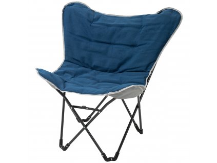 Outsunny kempingová židle přenosná skládací zahradní židle ředitelská skládací židle moderní design pro venkovní piknik max. nosnost 120 kg modrá 88 x 74 x 84 cm