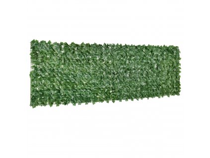Outsunny Umělý živý plot Soukromí Živý plot Rostliny Živý plot Nástěnná dekorace Tmavě zelená 300 x 100 cm