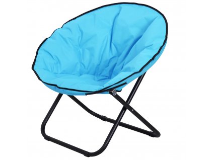 Outsunny Skládací židle Skládací židle Kempingová židle Zahradní židle Čalouněná židle Lounge Chair Skládací kov + Oxford Fabric Modrá 80 x 80 x 75 cm