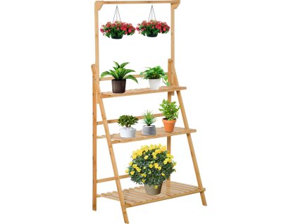 31504 stojan na rostliny 70 x 40 x 143 cm prirodni