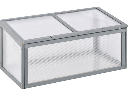 31921 dreveny sklenik 90x46x40 cm sedy