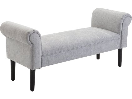 32740 9 calounena lavice 132 x 45 5 x 58 cm svetle seda