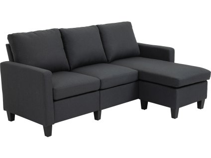 32917 rohova sedaci souprava 197x139x91 cm tmave seda