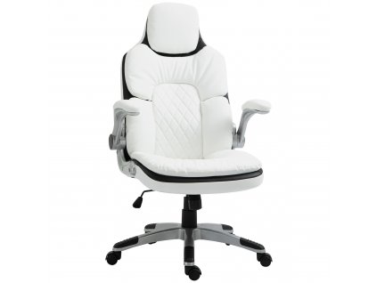 Vinsetto Ergonomická kancelářská židle Výškově nastavitelná kancelářská židle se sklopnými područkami Funkce houpání 69 x 67 x 113-121 cm