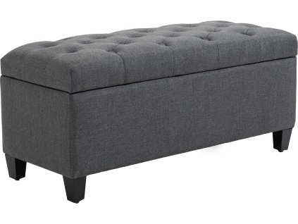 33823 9 calounena lavice s uloznym prostorem 100 x 40 x 44 cm tmave seda