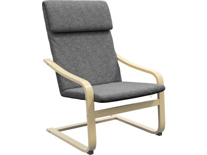 34012 9 relaxacni kreslo s polstarem pod hlavu 65 x 69 x 98 cm tmave sede