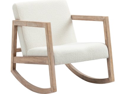 35359 relaxacni houpaci kreslo kremove bile