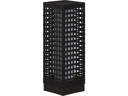 35908 9 solarni svetlo v ratanovem designu cerna