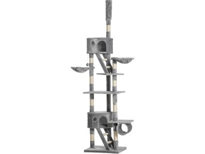 Škrabadlo pro kočky 60 x 45 x 240-260 cm | šedé