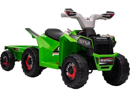 Dětská čtyřkolka s přívěsem | zelená