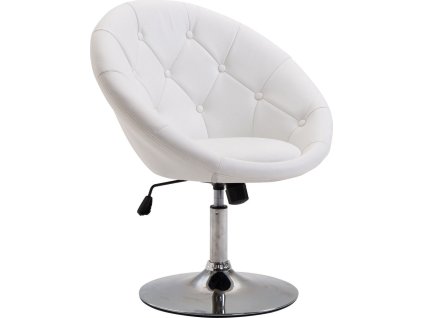 Designové otočné křeslo 56x71x78-90cm | bílá