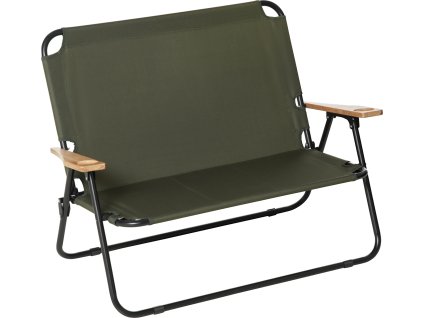 Skládací dvoumístná campingová židle 141 x 67 x 80 cm | tmavě zelená
