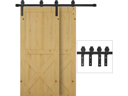 Pojezdový systém na posuvné dveře | černý