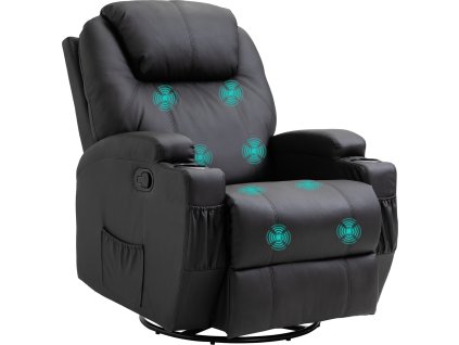 Masážní relaxační křeslo REX | černé