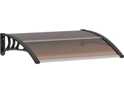 Vchodový polykarbonátový přístřešek 100 x 80 x 23 cm | černý