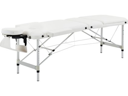 Masážní stůl 215x60x61-84 cm | bílý