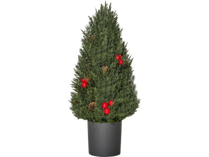 Vánoční mini stromek s šíškami ∅27 x 47 cm | zelený