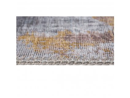 Homcom koberec se snadnou údržbou s krátkým vlasem šedožlutý 150 x 80 x 0,7 cm