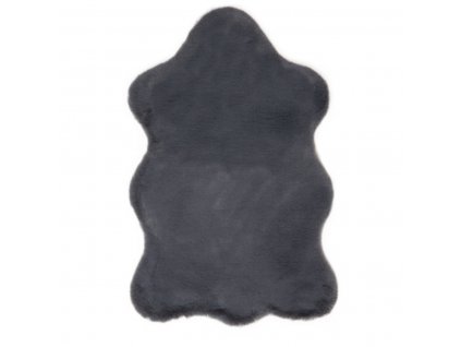 Homcom koberec z měkké umělé kožešiny s vysokým vlasem polyester antracit 80 x 55 x 3 cm