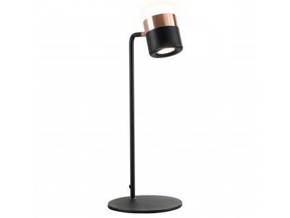 HOMCOM světelná stolní lampa 8W/4500K stolní lampa průmyslový design nastavitelný úhel 90° se stínítkem noční lampa kovová černá+zlatá